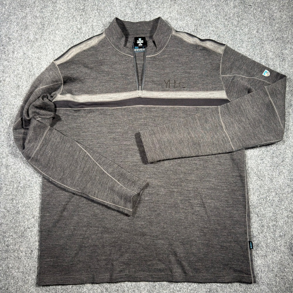 KUHL Downhill Racr 1/4 Zip Pullover Mens XL Gray Charcoal Heather